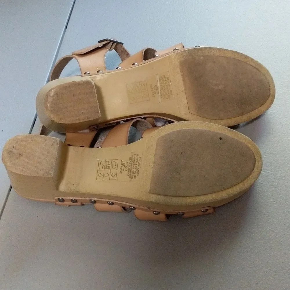 J by J. Crew strappy platform studded fisherman clog sandals 10M